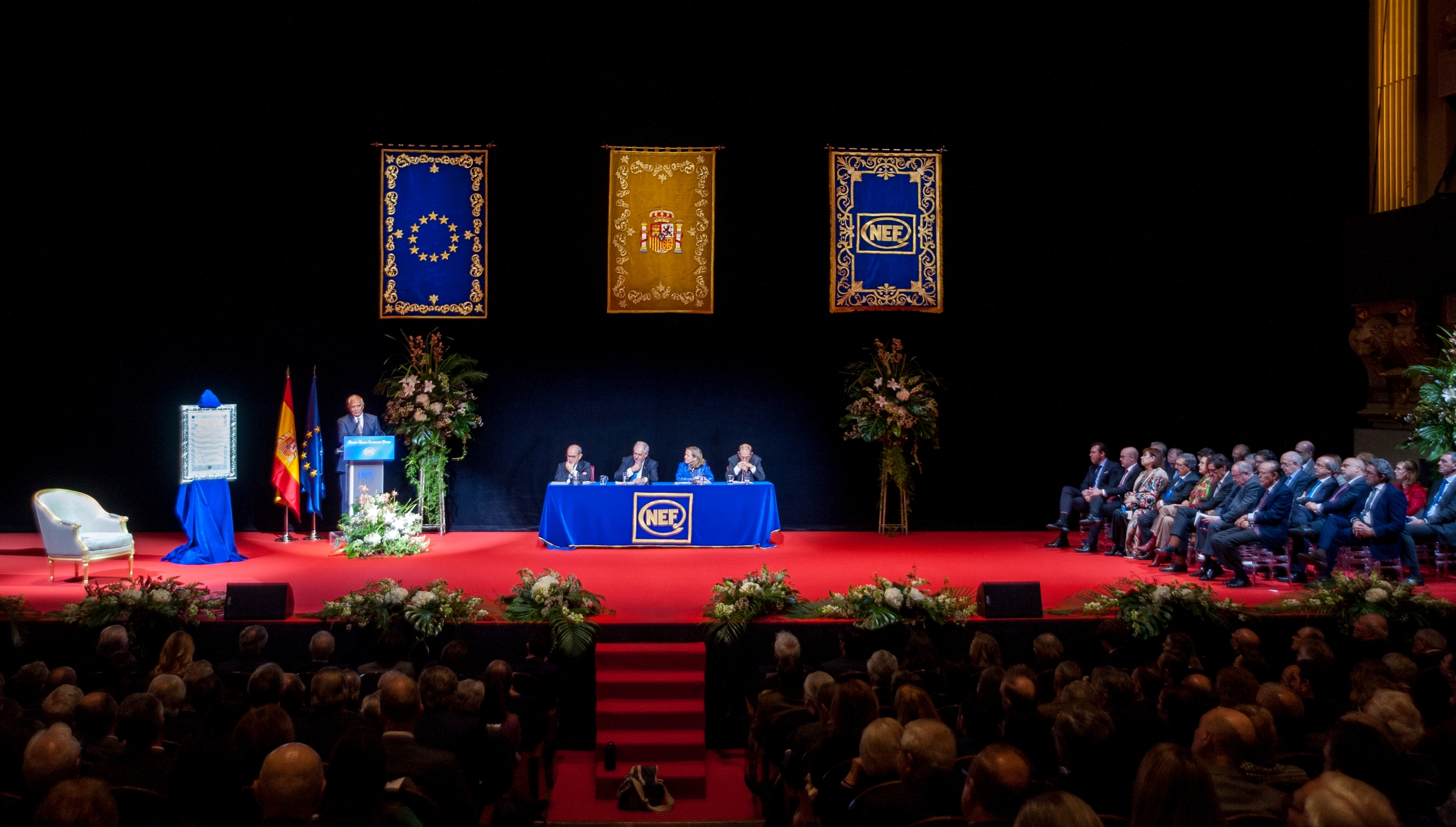 Photo of the NEF Prize Ceremony of Award to HR/VP Borrell, last year